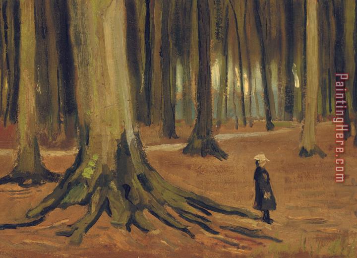 Vincent van Gogh A Girl in a Wood